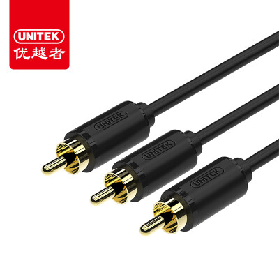 

Superior person (UNITEK) Y-C952BK 3RCA 3RCA public audio and video cable conversion line three pairs of three lotus head TV set-top box red and white AV cable 3 m black