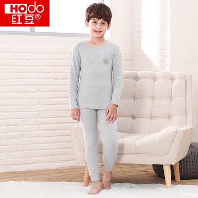 

Red beans children&39s warm underwear suit women in the big children&39s autumn&winter pure color Shu Rong red bean velvet youth plus cashmere coat underwear HDR22018 pink 120