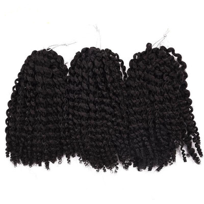 

8 inch Ombre Marlybob Crochet Braids 3pcspack Afro Kinky Twist Hair 90gpack Synthetic Crochet Hair Extensions