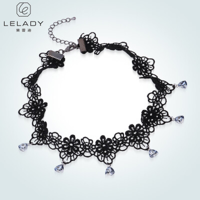 

Lelady Choker necklace Lace neckline pendant necklace