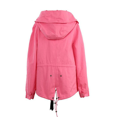 

2017 autumn new cotton hooded belt leisure Parker coat jacket female