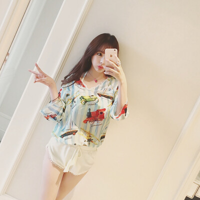 

Also the United States and the new swimsuit female bikini four-piece size of the chest gathered Korean version of the V-neck collar was thin shirt 168351 cartoon yellow-green L