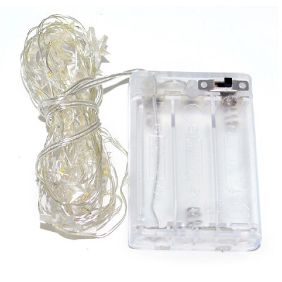 

BZ234 2M3M5M 20 Bulbs LED Clear Battery Holder Indoor Outdoor Decoration Festoon Wedding Party Christmas Tree Garden Yard Fence