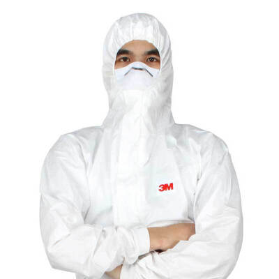 

3M 4545 Protective clothing overalls with caps Siamese particles dustproof liquid limited spray non-woven safety clothing M