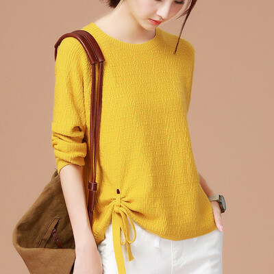 

City plus CITYPLUS 2017 autumn new women&39s clothing art loose loose long sleeve sleeve sweater sweater sweater CWYC178452 turmeric XL