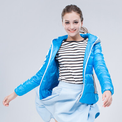 

Snow fly autumn and winter women stitching short section of thin casual Slim down jacket X1401030 hot pink | 107J 160