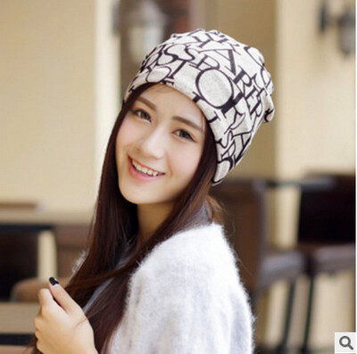 

Autumn and winter ladies multi-functional three-letter pile heap cap