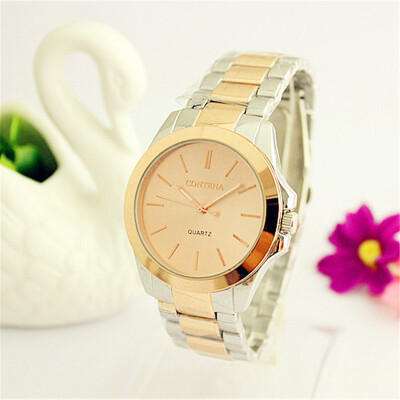 

Luxury Fashion Ladies Dress Watch CONTENA Lovely Pink Bracelet Women Quartz Wristwatches Simple Style Full Steel Watch