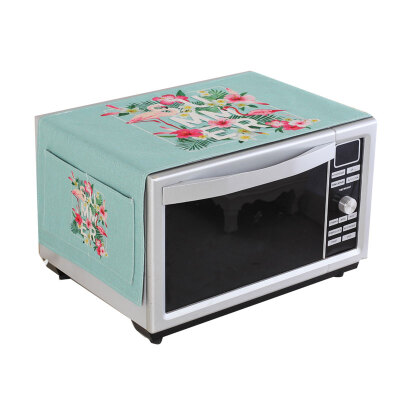 

Yuanyuan flowers Nordic wind microwave oven cover beautiful Galanz Flamingo cover cloth dust-proof oil-proof oven cover towel 35100cm