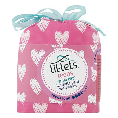 

Lil-lets young girls series of extended sanitary napkins 210mm 12 tablets