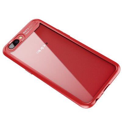 

Лок (ROCK) OPPO r11 телефон оболочки защитный рукав прозрачный кристалл цвет твердые и мягкие оболочки / R11 красного силикона оболочки