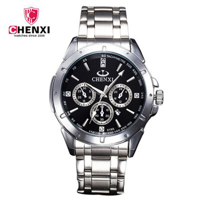 

CHENXI Calendar Watch Men Stainless Steel Quartz Wristwatches Fashion Men Vintage Watches Elegant Clock