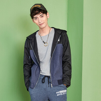 

Semir Jacket Male 2017 Fall Men Men's Outdoor Hooded Jacket Tide Casual Teen Teen 13316081115 Denim Blue M