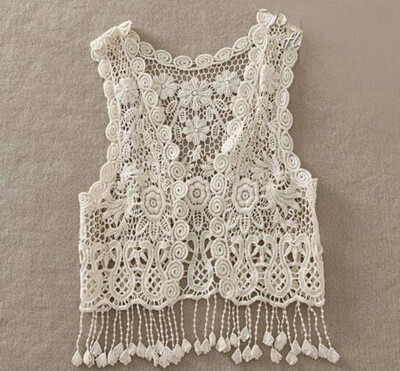 

Toddler Kids Baby Girls Crochet Lace Hollow Cardigan Tops Vest Tassel Waistcoat