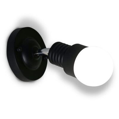 

BOKT Minimalist 1-light Wall Sconces Lodge Lamp Adjustable Direction Shop Lighting E26/E27 Base Wall light(Black)