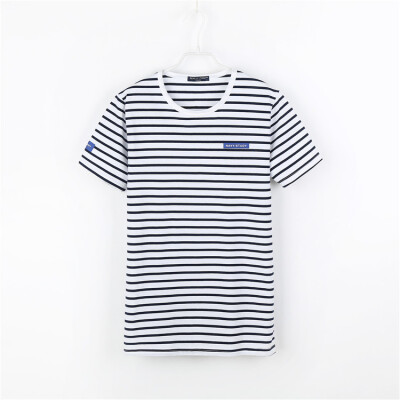 

Fashion Men's T-shirt Men's short sleeve T-shirt sea soul wind striped T-shirt