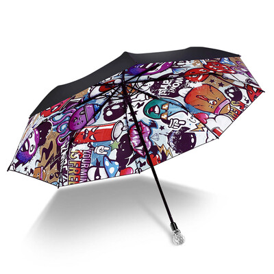 

iRain Umbnella sun umbrella folding UV umbrella umbrella umbrella parasol three parasol Umbrellas Ghost Rhapsody Crystal