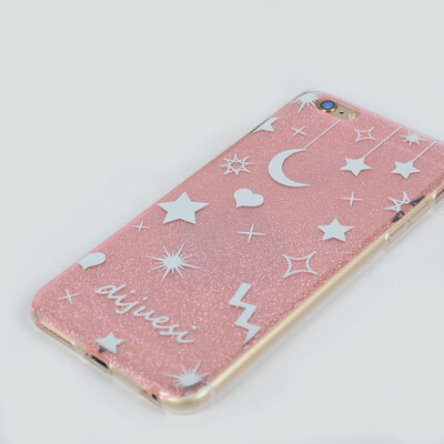 

The new flash powder iphone6 6splus 6S silicone mobile phone shell female models personalized fashion section of mobile phone prot