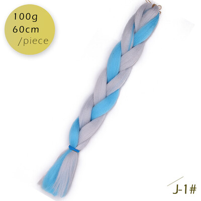 

AISI HAIR 100g / pcs 24inch Kanekalon гигантский косы Волосыломбер Две тонныЦветные синтетические волосы для кукол Вязание крю