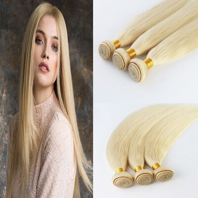 

High quality Pure Color 613 Straight Hair 8-30" 3PcsLot Brazilian Virgin Hair Bundles 100 Human Hair Wefts Free Shipping