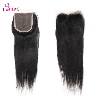 

8A High Quality 1 Pcs 4*4 Swiss Lace Closure Straight Hair Peruvian Virgin Human Hair Extensions