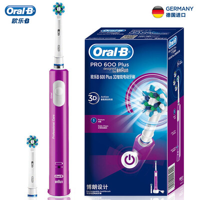

Braun Oral B Pro 600 Plus 3D Smart Sonic Electric Toothbrush Purple