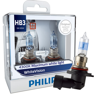 

Philips whitevision one pair Car halogen lights 4300 K H1 H4 H7 H11 H3 HB3 HB4 12 V 55 W whitelight brighten up 60 Lights