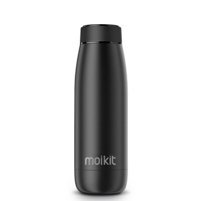 

Moikit wheat with a cup of seed 304 stainless steel men and women portable vacuum insulation cup water temperature monitoring cup S1600 frosted black 350 ml