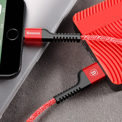 

Времена мышления (Baseus) Apple данных линии друг лопнуть-стойкую линию USB кабель данных iphone6 ​​/ 6s / 7 плюс / 5s / Ipad зарядки кабель телефонной линии 1 м красный