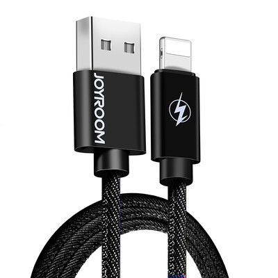 

Machine music field Apple data line mobile phone tablet fast charging line 1.8 m for iPhone 7 / 6s / 6Plus / 5S / iPad cowboy data line Knight Black