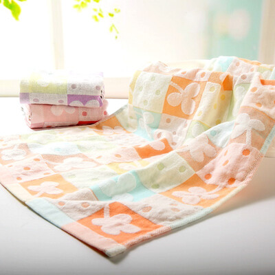 

Jinhe home towel home textile clover jacquard gauze bath towel orange JH13-23B