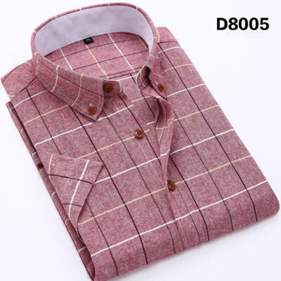 

Business Gentleman Men Casual Short Sleeve Shirt Summer Silm Fit Cotton