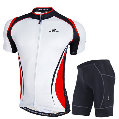 

NUCKILY Men's summer road bike apperal manufacture custom design cycling jersey and short suit