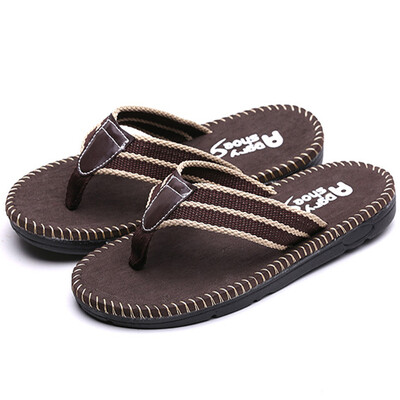 

Yuhua Ze (Yuhuaze) мужчины вьетнамка пляжных тапочек простой моды пенька сандалия открытые сандалии скольжение мужских 39 ярдов