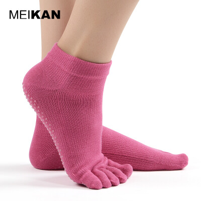 

MEIKAN Yoga Socks Five Finger Non Slip Exercise Socks Colorful Breathable Fitness Pilates Dance Socks