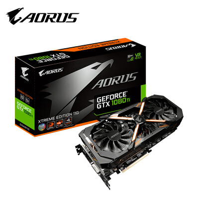 

Gigabyte GIGABYTE AORUS GTX 1080Ti Xtreme Edition 1607-1721MHz 11232MHz 11G 352bit GDDR5X graphics card