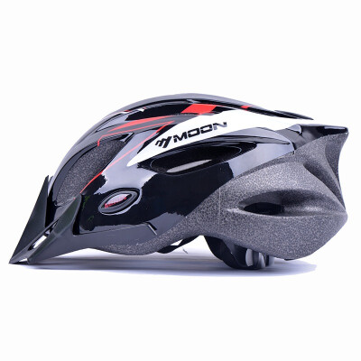 

MOON riding helmet split helmet mountain bike helmet riding equipment accessories HB-11 black and white red triangle L code (56-60cm)