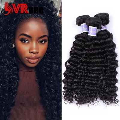 

7A Indian Virgin Hair Deep Wave 3 Bundles Indian Curly Virgin Human Hair Extensions Indian Deep Curly