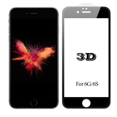 

3D Rewan Wally VALEA Apple 6 6s tempered film iPhone 6s 6 tempered film 3D full-screen coated steel film HD mobile phone protective film black