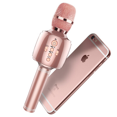 

Yalan Shi EARISE H3 mobile phone microphone wireless Bluetooth national K song treasure condenser microphone sing anchor dedicated rose gold