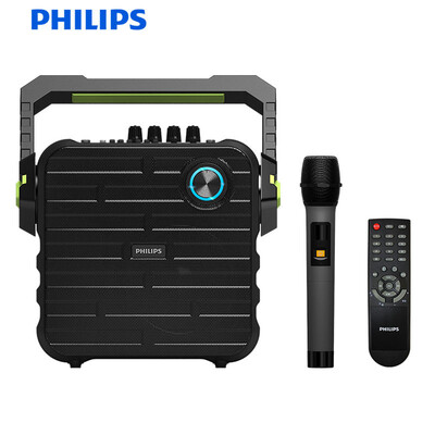 

Philips PHILIPS SD6093 SD60S outdoor speaker mobile square dance K song Bluetooth lever audio portable player wireless microphone amplifier