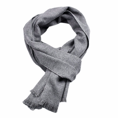 

Guttavalli Fashion Men British Small Solid Color Long Warm Shawl Winter Cashmere Romantic Scarves Male Skinny Double Sides Scarf
