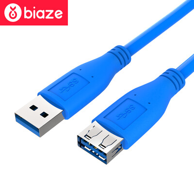 

BIAZE USB3.0 высокой скорости передачи данных женского удлинитель AM / AF данные U диск мыши кабель клавиатуры 1,5 м плюс XL1- Синий