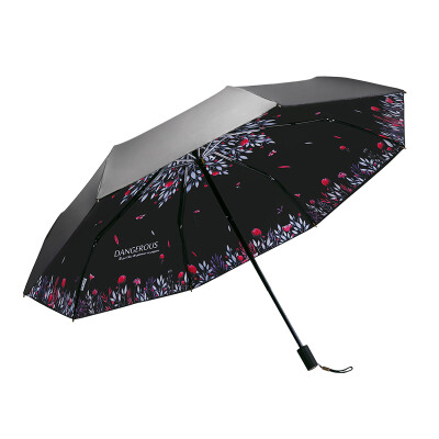 

NELLO NIELLO sunshade sunshade sun umbrella anti-UV vinyl black umbrella double three folding umbrella N834002