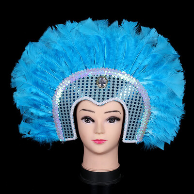 

Feather Masks Halloween Make - up dancing Mask Color Feather Headdress
