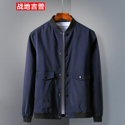 

Куртка Jeep Jackets Мужская футболка с галстуком Slim Slim Big Men Men Doll Doll Удобная куртка из кардигана 17121Z7002 Blue 4XL