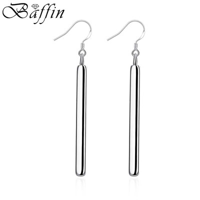 

Fashion Long Bar Drop Earrings Silver Plated Statement Jewelry For Women