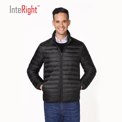 

INTERIGHT 90 white duck down men collar ultra-light portable down jacket black  code