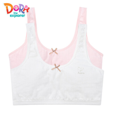 

DORA 2 piece girls underwear cotton development period student bra sports vest DRY4003 2 pieces 80A
