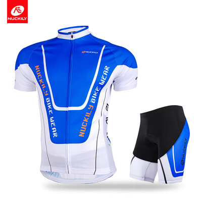 

Nuckily cycling short sleeve jersey&short two color breathable&quick dry suit for men AJ234BK295